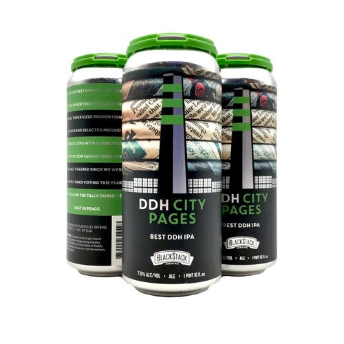 BLACK STACK CITY PAGES BEST DDH IPA 4pk 16oz. Cans