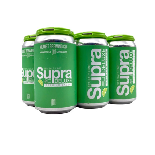 MODIST SUPRA DELUXE SEA SALT LIME PREMIUM LAGER 6pk 12oz. Cans