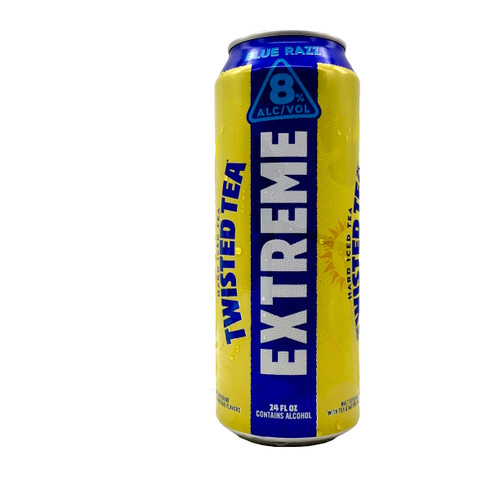 TWISTED TEA EXTREME BLUE RAZZ 8% 24oz. Can