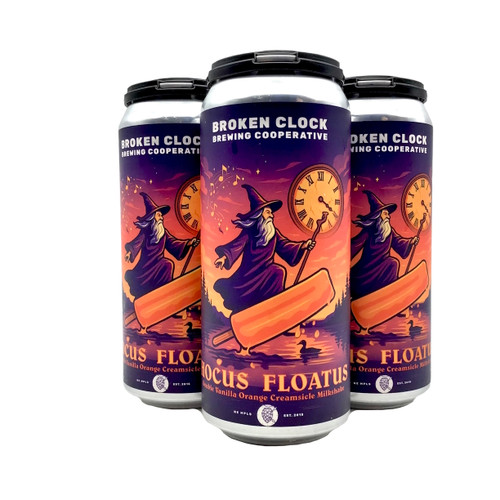 BROKEN CLOCK HOCUS FLOATUS DOUBLE VANILLA ORANGE CREAMSICLE MILKSHAKE 4pk 16oz. Cans