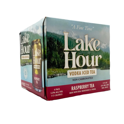 LAKE HOUR RASPBERRY TEA 4pk 12oz. Cans