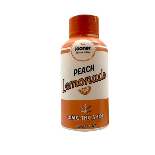 THC LOONER PEACH LEMONADE SHOT 10 MG THC 2 OUNCE