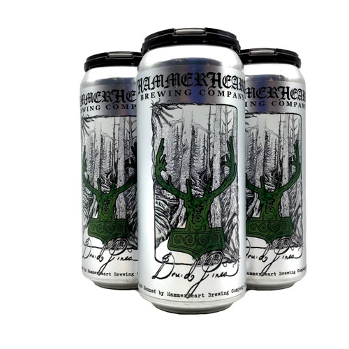 HAMMERHEART DRUID PINES LAURENTIAN PILSNER BREWED WITH WILD RICE 4pk 16oz. Cans