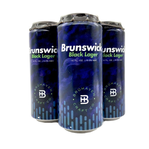 BRUHAVEN BRUNSWICK BLACK LAGER 4pk 16oz. Cans