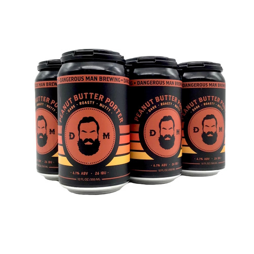 DANGEROUS MAN BREWING PEANUT BUTTER PORTER 6pk 12oz. Cans