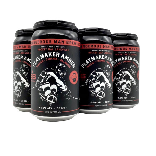 DANGEROUS MAN BREWING PLAYMAKER AMBER 6pk 12oz. Cans