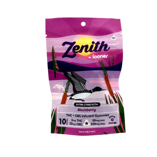 THC ZENITH BY LOONER BLACKBERRY GUMMIE 5 MG THC, 25 MG CBG