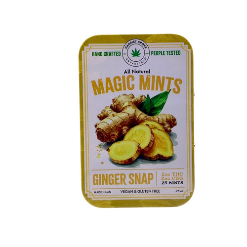 THC MAGIC MINTS GINGER SNAP 2 MG THC, 2 MG CBG