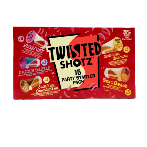 TWISTED SHOTZ PARTY START VARIETY PACK 15 SHOTS