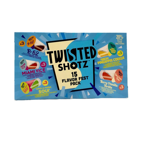TWISTED SHOTZ FLAVOR FEST VARIETY PACK 15 SHOTS