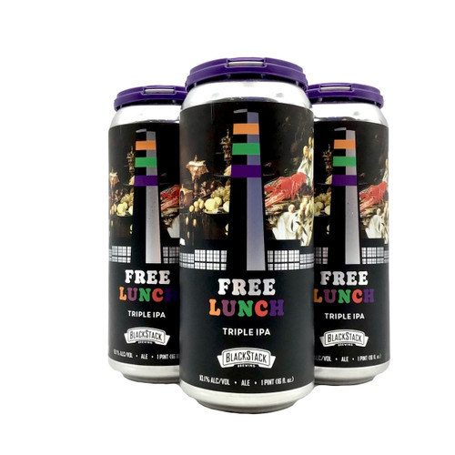 BLACKSTACK FREE LUNCH TRIPLE IPA 4pk 16oz. Cans