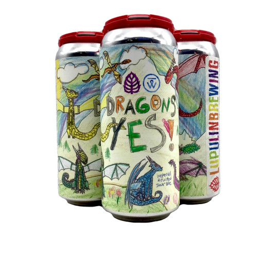 LUPULIN DRAGONS YES IMPERIAL FRUITED SOUR ALE 4pk 16oz. Cans