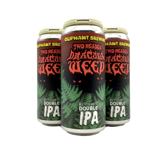 OLIPHANT TWO HEADED DRACULA WEED WEST COAST STYLE DOUBLE IPA 4pk 16oz. Cans