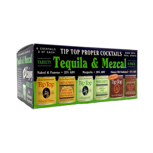 TIP TOP TEQUILA AND MEZCAL VARIETY PACK NAKED & FAMOUS, MARGARITA, AND OAXACA OLD FASHIONED` 100ml
