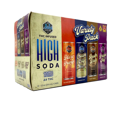 THC GOODLAND VARIETY PACK 10 MG THC 8pk 12oz. Cans