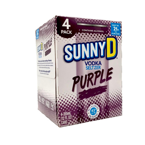 SUNNY D PURPLE VODKA SELTZER 4pk 12oz. Cans