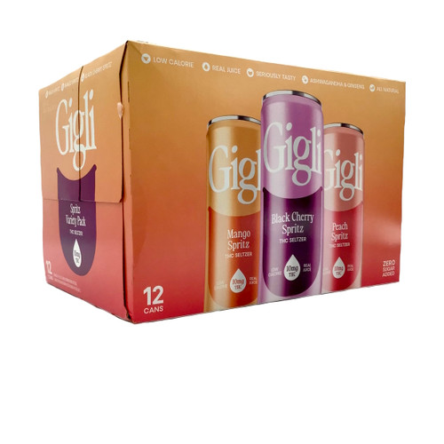 THC GIGLI SPRITZ VARIETY PACK 10 MG THC 12pk 12oz. Cans