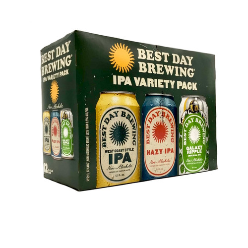 BEST DAY BREWING IPA VARIETY NO ALCOHOL 12pk 12oz. Cans