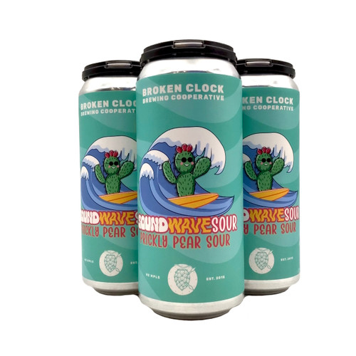 BROKEN CLOCK SOUND WAVE  PRICKLY PEAR SOUR CO416 4pk 16oz. Cans