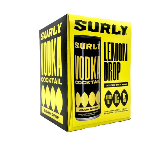 SURLY VODKA LEMON DROP 4pk 12oz. Cans