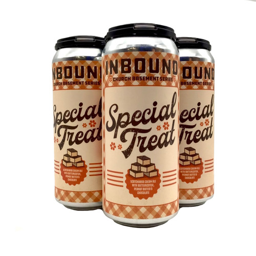 INBOUND SPECIAL TREAT SCOTCHAROO CREAM ALE WITH BUTTERSCOTCH, PEANUTBUTTER, AND CHOCOLATE 4pk 16oz. Cans