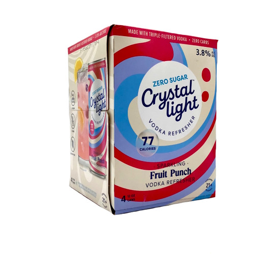 CRYSTAL LIGHT FRUIT PUNCH VODKA REFRESHER 4pk 12oz. Cans
