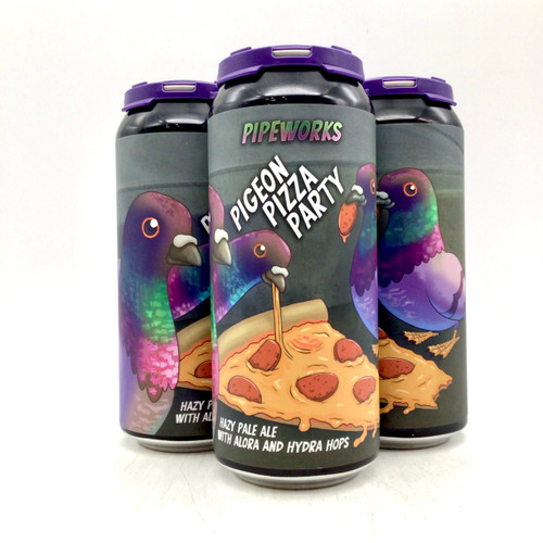 PIPEWORKS PIGEON PIZZA PARTY HAZY PALE ALE 4pk 16oz. Cans