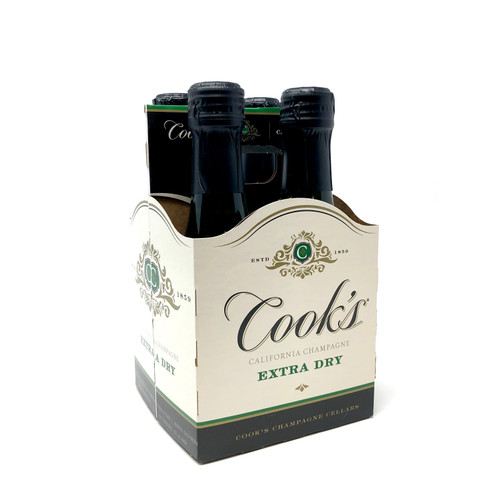 COOKS EXTRA DRY CHAMPAGNE 4pk 187ml Bottles