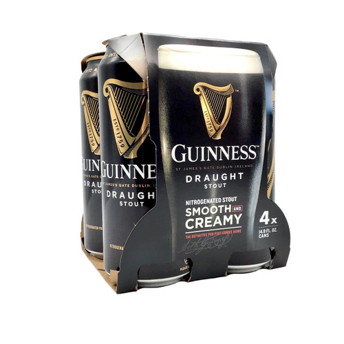 GUINNESS DRAUGHT 4pk 16oz. Cans