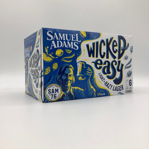 SAM ADAMS WICKED EASY LIGHT & HAZY LAGER 6pk 12oz. Cans