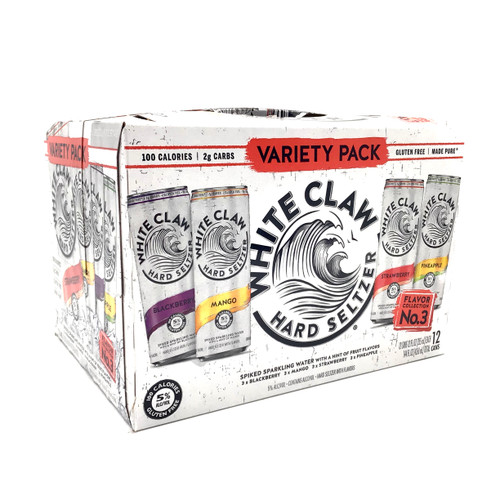 WHITE CLAW SAMPLER #3 12pk 12oz. Cans