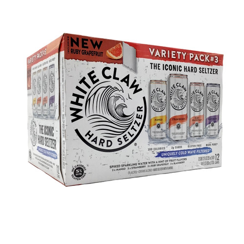 WHITE CLAW SAMPLER #3 12pk 12oz. Cans