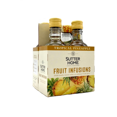 SUTTER HOME FRUIT INFUSIONS TROPICAL PINEAPPLE 4pk 187ml Bottles