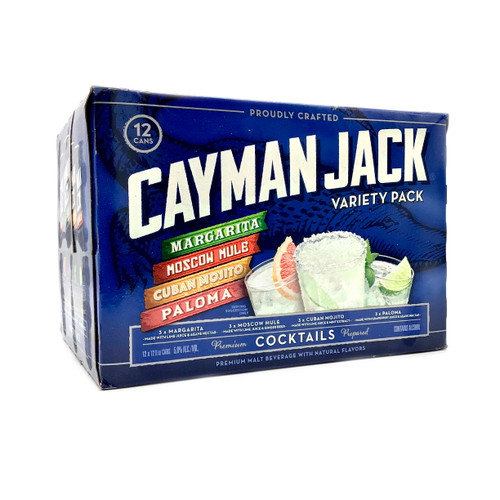 CAYMAN JACK VARIETY MARG.  MOSCOW MULE  MOJITO  PALOMA 12pk 12oz. Cans