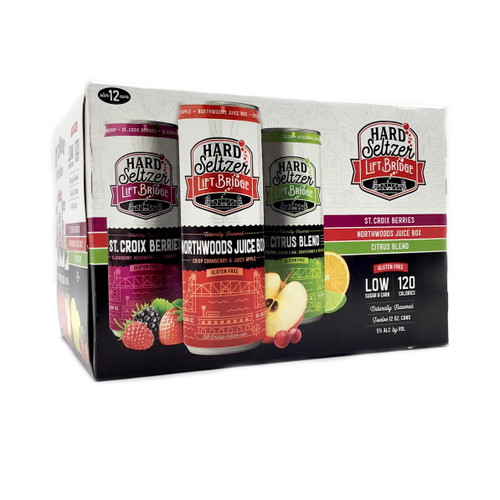 LIFT BRIDGE SELTZER VARIETY 12pk 12oz. Cans