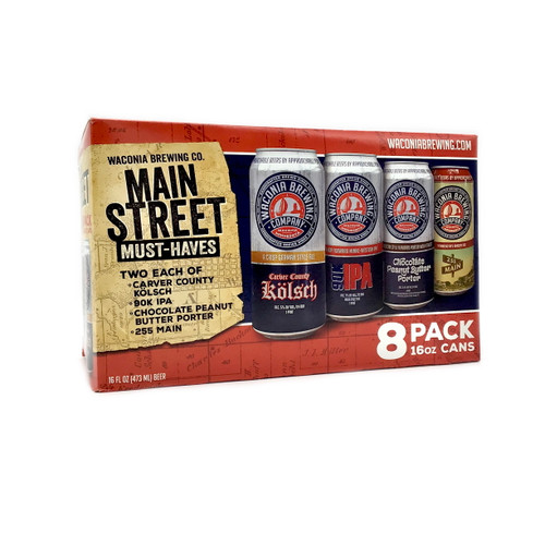 WACONIA MAIN STREET MUST HAVE VARIETY PACK 8pk 16oz. Cans