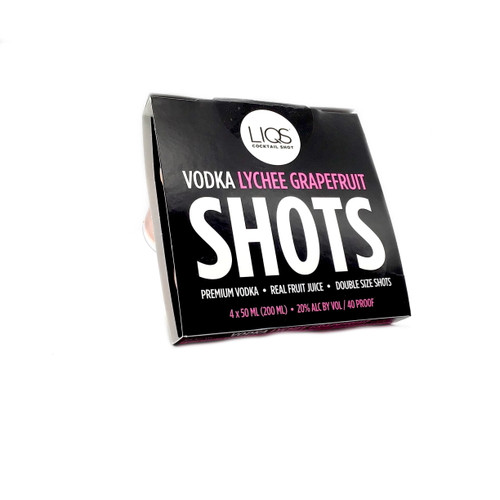 LIQS VODKA LYCHEE GRAPEFRUIT 4pk 50ml Bottles