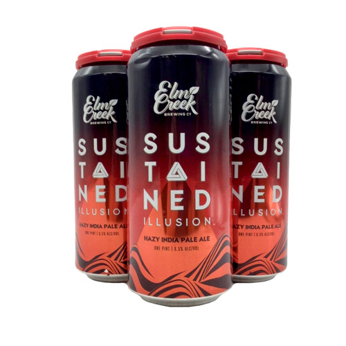 ELM CREEK SUSTAINED ILLUSION CITRA & ENIGMA HOPS NEW ENGLAND IPA 4pk 16oz. Cans