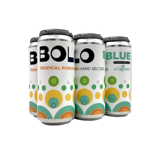 BAUHAUS BOLO BLUE TROPICAL PUNCH HARD SELTZER COLLABORATION WITH CAFE CARIBE 6pk 16oz.Cans