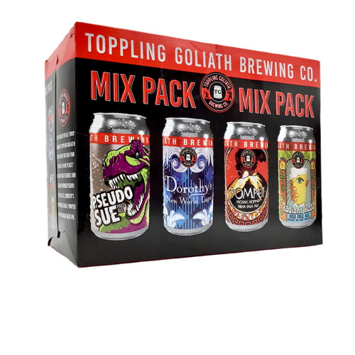 TOPPLING GOLIATH VARIETY PACK PSEUDO SUE DOROTHY POMPEII GLD NUGGET 12pk 12oz. Cans