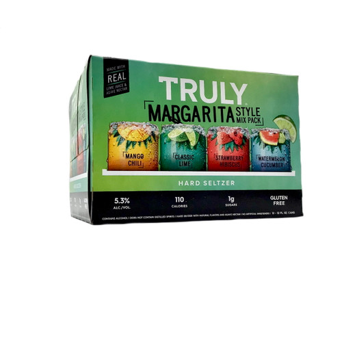 TRULY MARGARITA VARIETY MANGO LIME STRAWBERRY HIBISCUS MELON BERRY 12pk 12oz. Cans