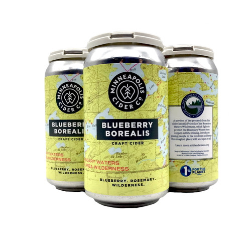 MINNEAPOLIS CIDER COMPANY BLUEBERRY BOREALIS 4pk 12oz. Cans
