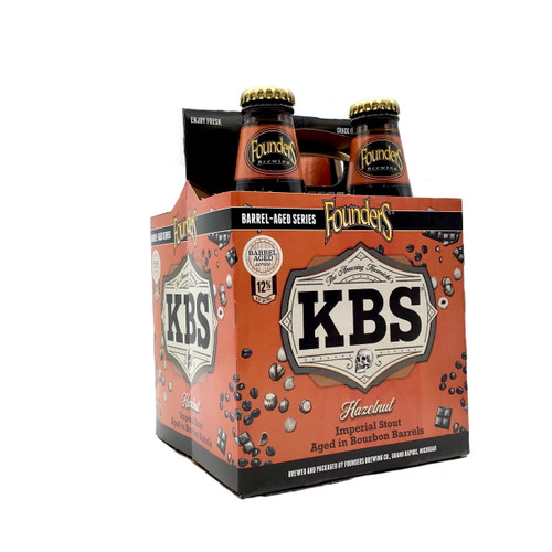 FOUNDERS KENTUCKY BREAKFAST STOUT KBS HAZELNUT 4pk 12oz. Bottles