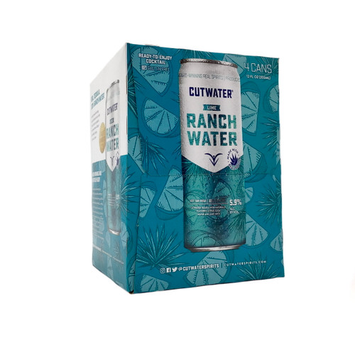 CUTWATER LIME TEQUILA RANCH WATER 4pk 12oz. Cans