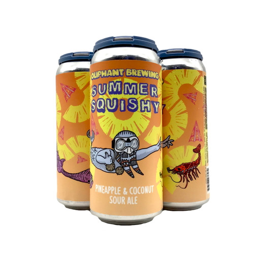 OLIPHANT SUMMER SQUISHY SOUR PINEAPPLE, COCONUT, LACTOSE, VANILLA, SALT 4pk 16oz. Cans