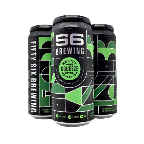 56 BREW 'SSIPPI SQUEEZE CITRA MOSAIC IPA 4pk 16oz. Cans