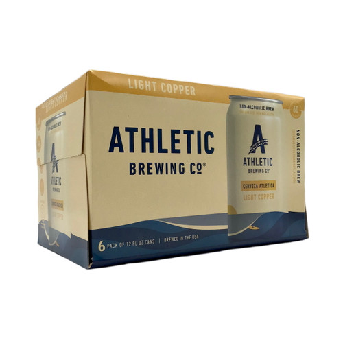 ATHLETIC FREE CERVEZA ATLETICA LIGHT COPPER NO-ALCOHOL 6pk 12oz. Cans