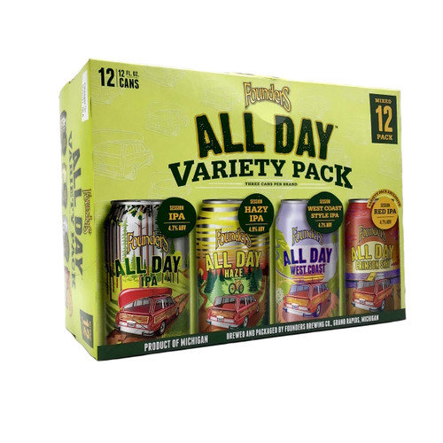 FOUNDERS ALL DAY VARIETY 12pk 12oz. Cans