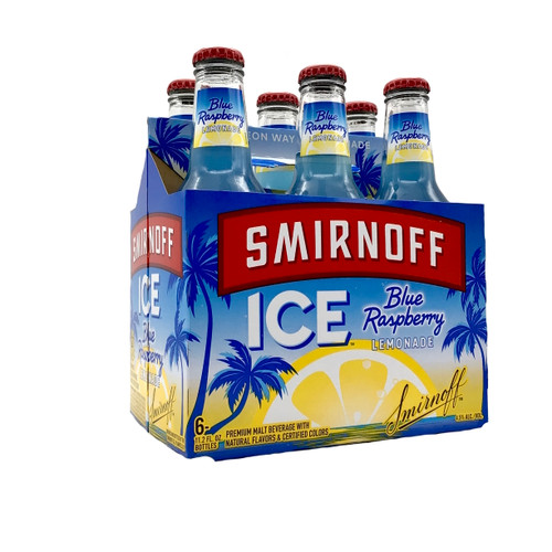 SMIRNOFF ICE BLUE RASPBERRY LEMONADE 6pk 12oz. Bottles