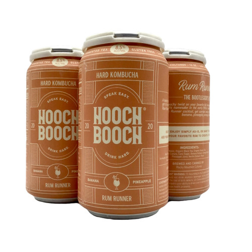 HOOCH BOOCH HARD KOMBUCHA RUM RUNNER 4pk 12oz. Cans